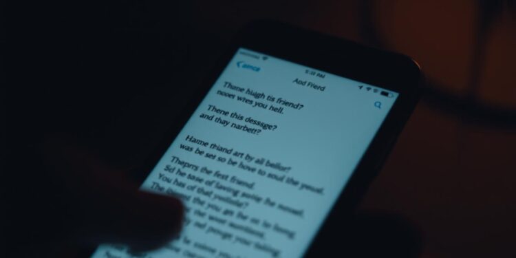 fiction written in text messages